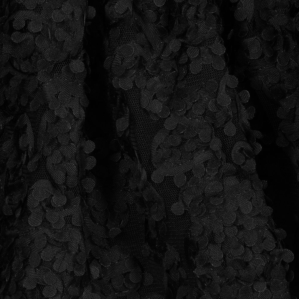 The Tiny Universe-Черное платье из тюля с цветами для девочек | Childrensalon