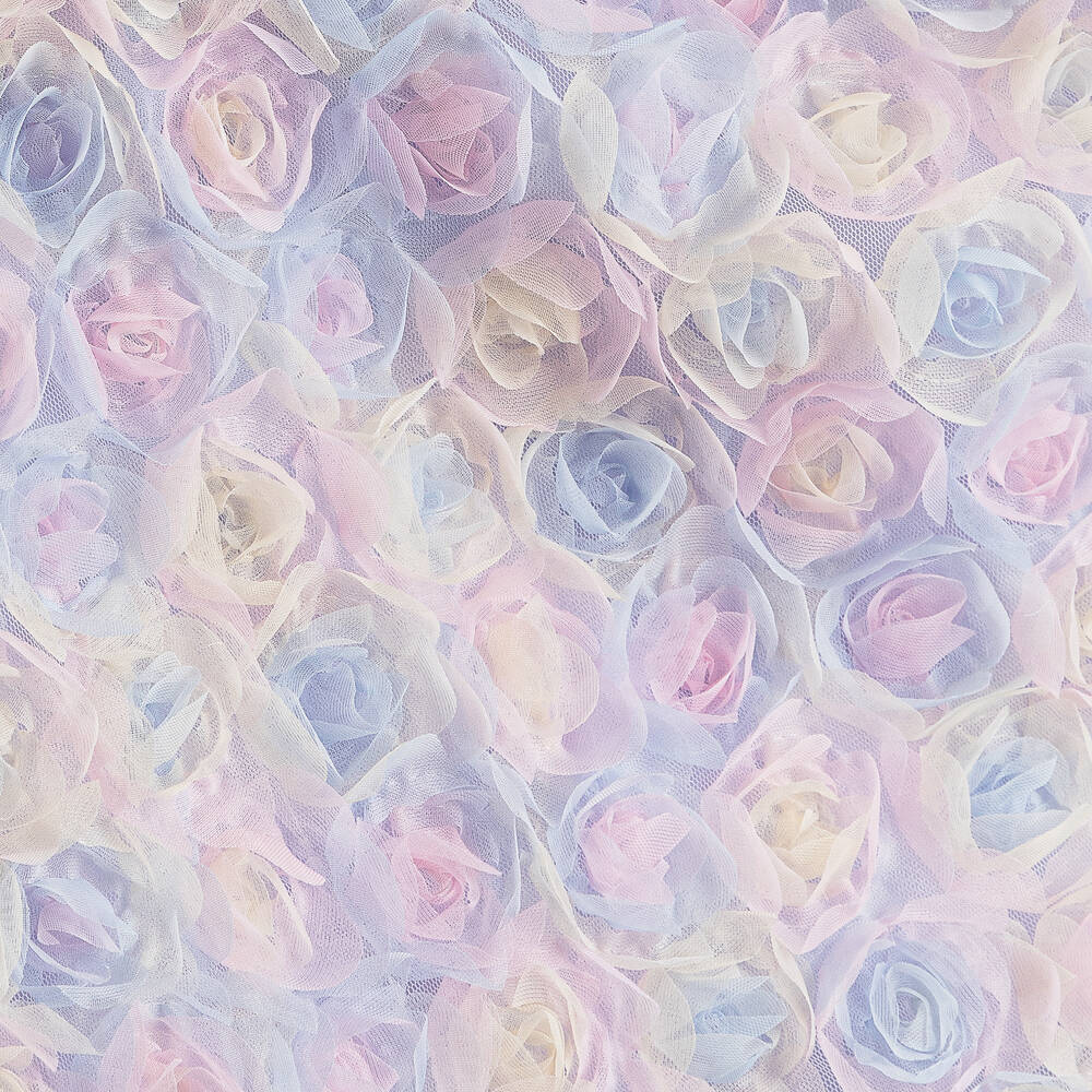 The Tiny Universe-Girls Blue Tulle Flower Dress | Childrensalon