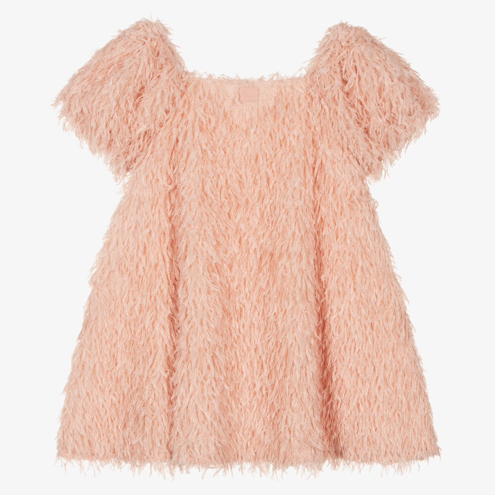 The Tiny Universe-Дымчато-розовое пушистое платье | Childrensalon