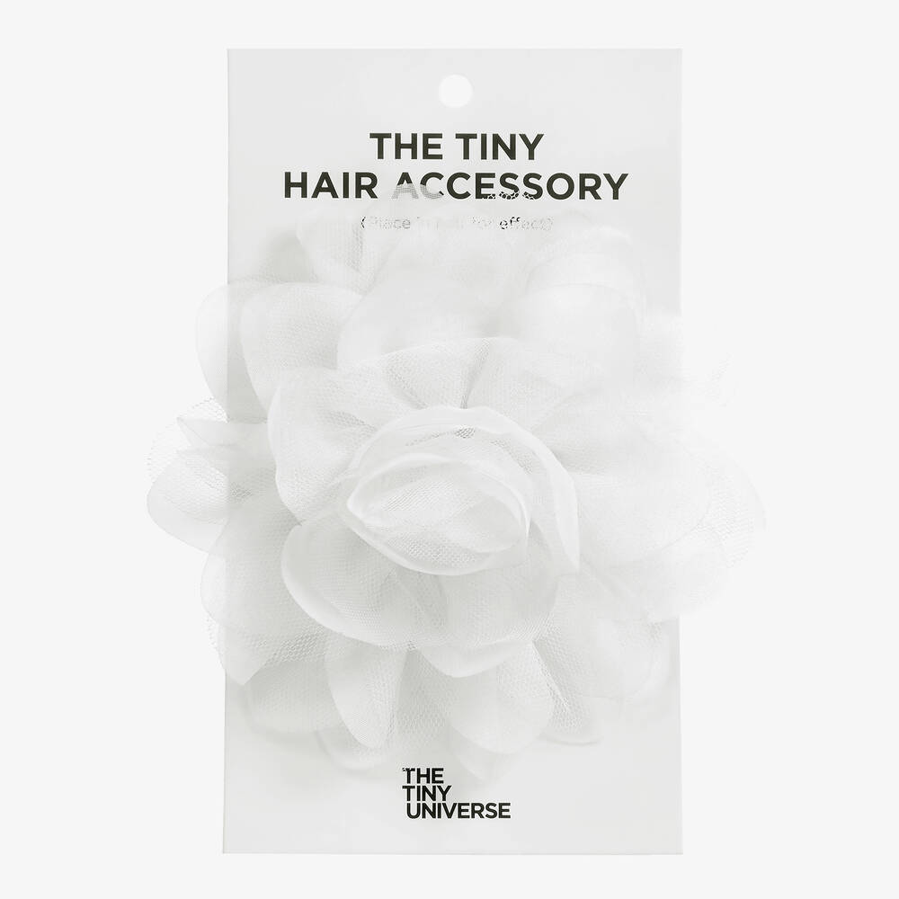 The Tiny Universe-White Flower Hair Clip (15cm) | Childrensalon