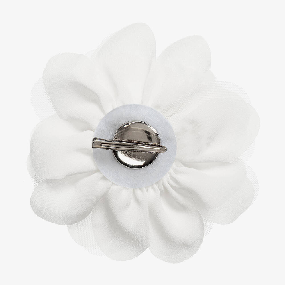 The Tiny Universe-White Flower Hair Clip (15cm) | Childrensalon