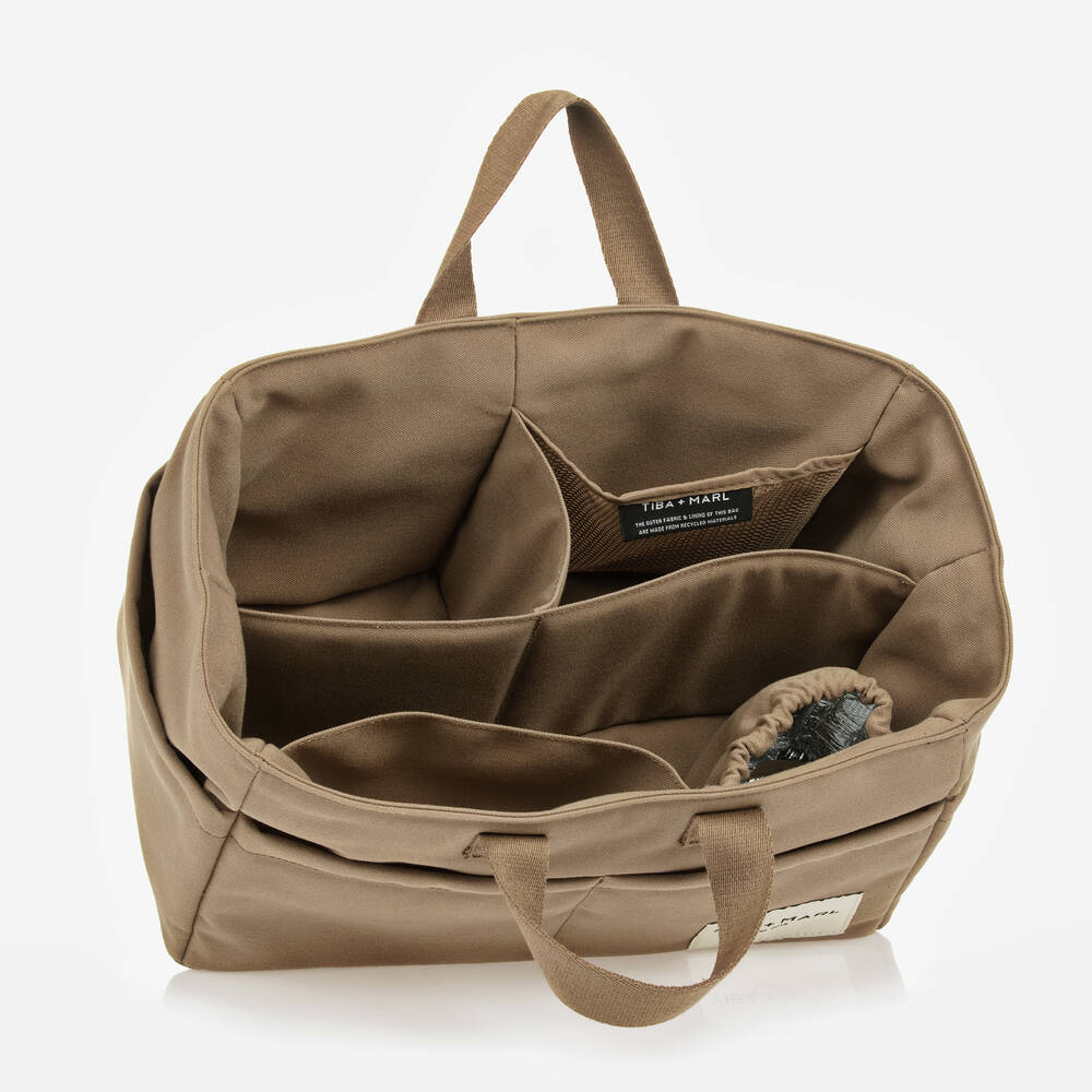 TIBA + MARL-Beige Canvas Changing Caddy (35cm) | Childrensalon