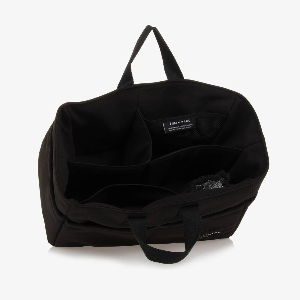 TIBA + MARL-Black Canvas Changing Caddy (35cm) | Childrensalon