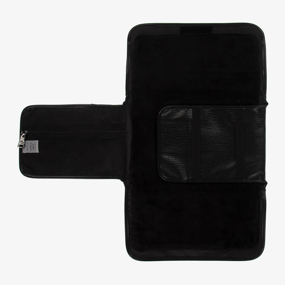 TIBA + MARL-Black Faux Leather Changing Mat Clutch (56cm) | Childrensalon