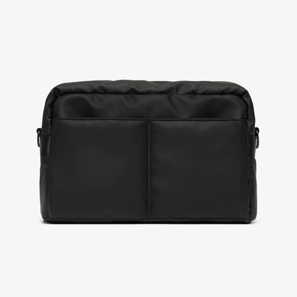 TIBA + MARL-Black Faux Leather Stroller Changing Bag (33cm) | Childrensalon