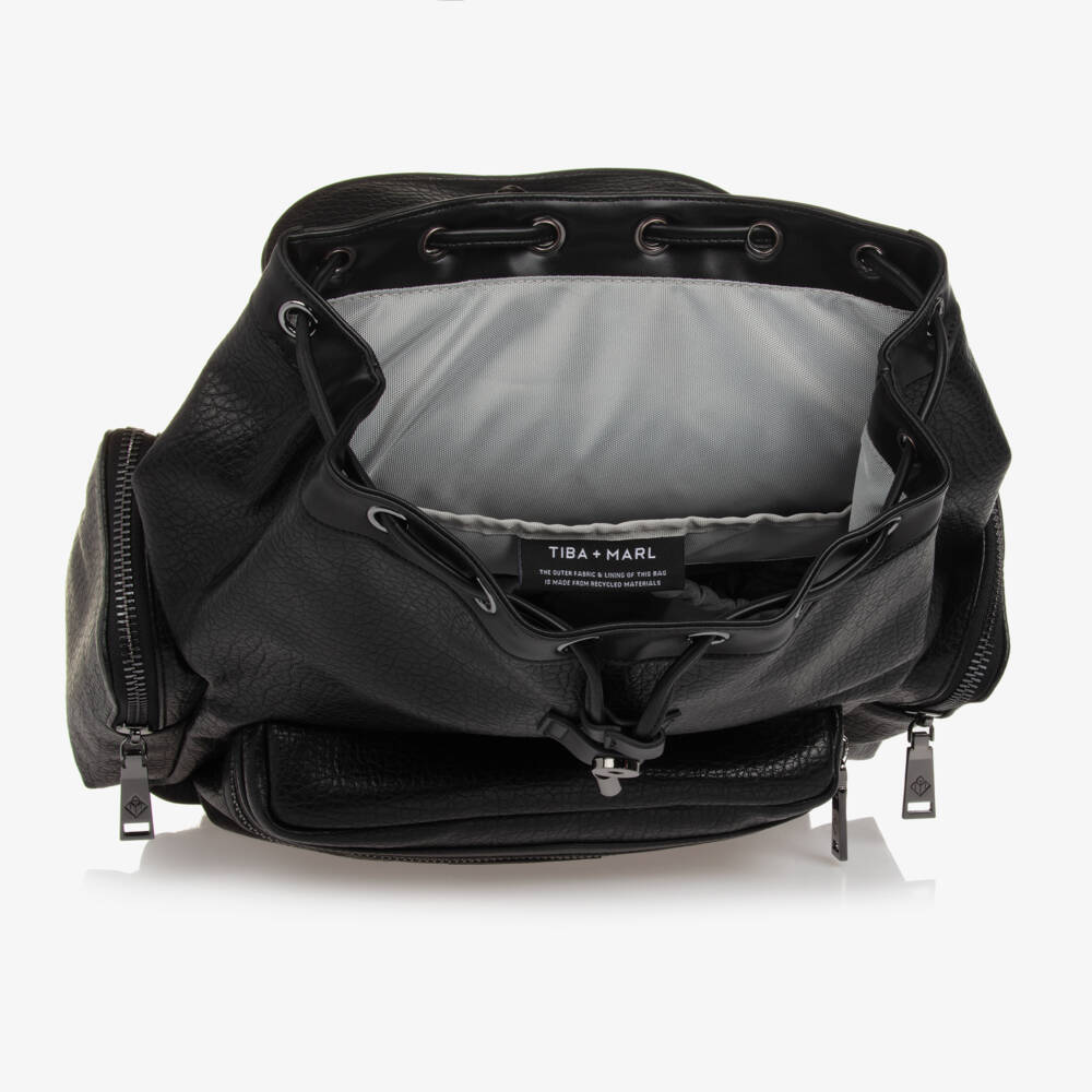 TIBA + MARL-Black Kaspar Backpack Changing Bag (38cm) | Childrensalon