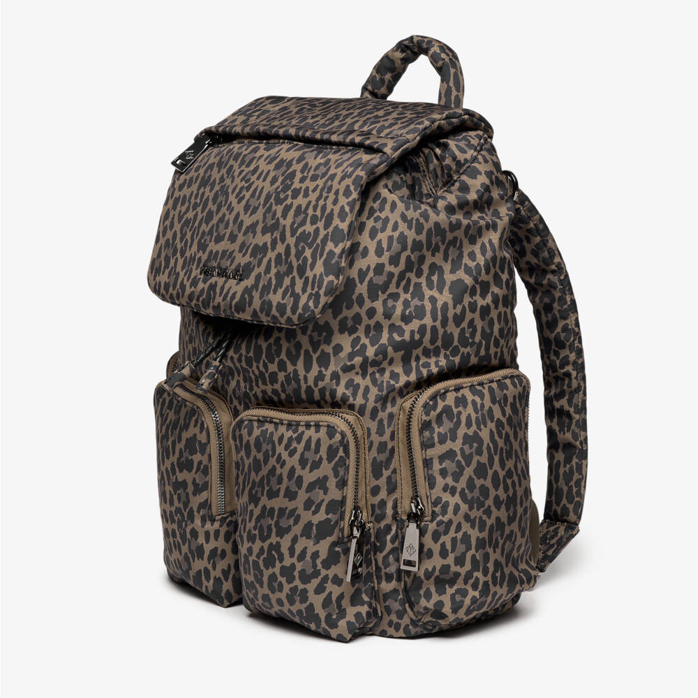 TIBA + MARL-Brown Leopard Print Changing Backpack (40cm) | Childrensalon