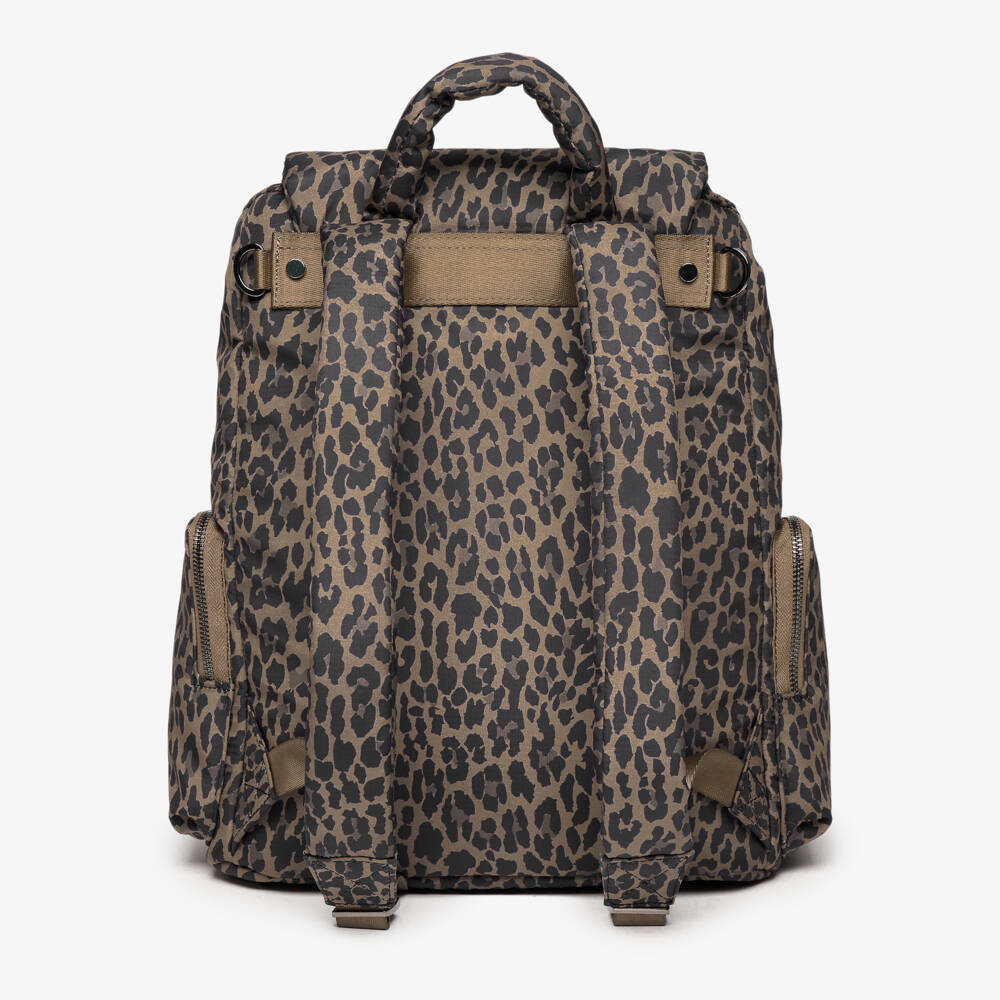 TIBA + MARL-Brown Leopard Print Changing Backpack (40cm) | Childrensalon