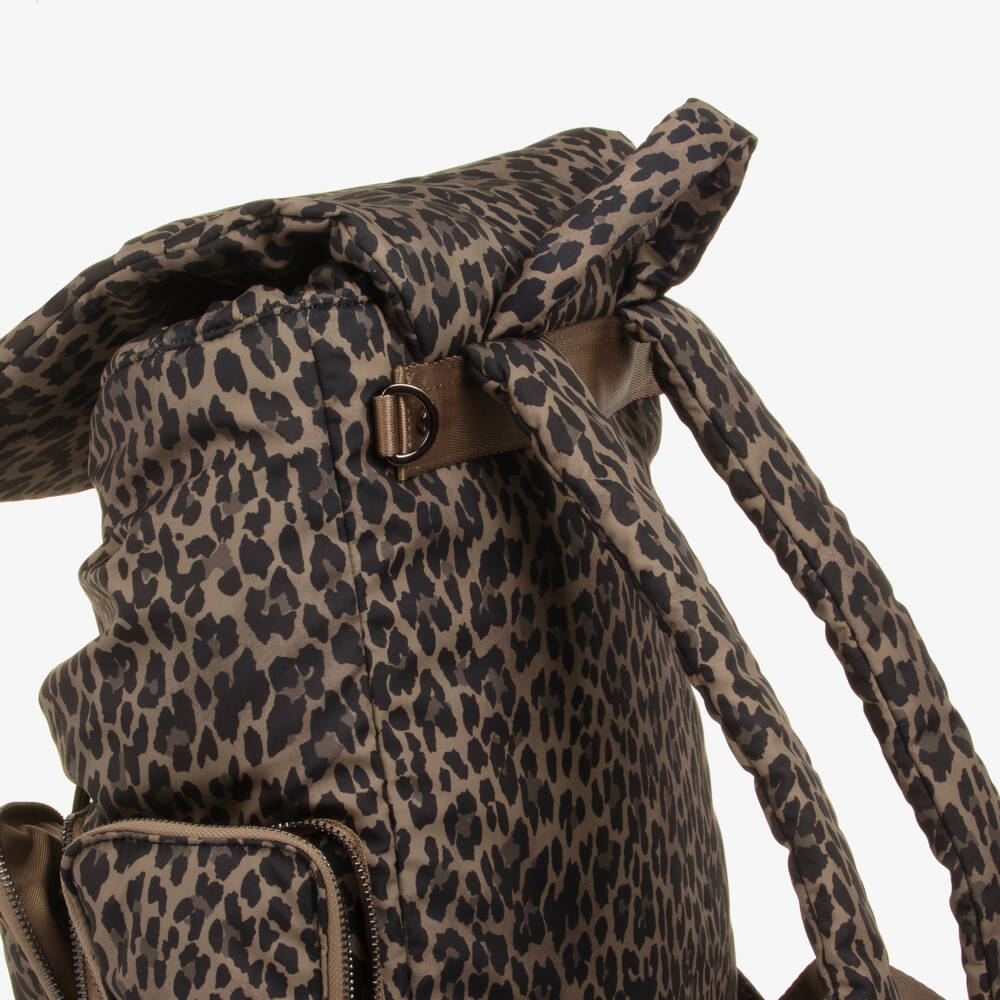 TIBA + MARL-Brown Leopard Print Changing Backpack (40cm) | Childrensalon
