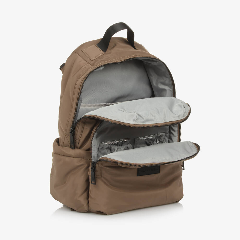 TIBA + MARL-Mocha Brown Backpack Changing Bag (40cm) | Childrensalon