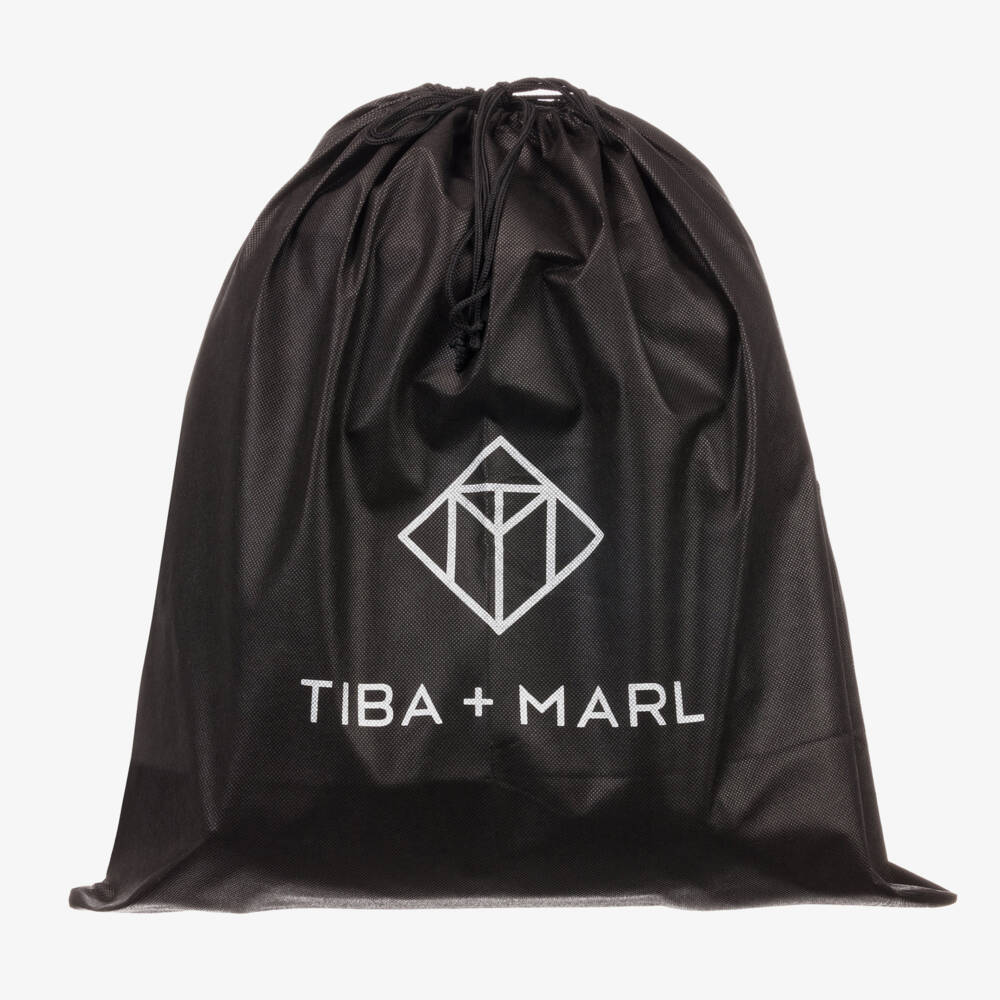 TIBA + MARL-Silver Faux Leather Changing Backpack (42cm) | Childrensalon