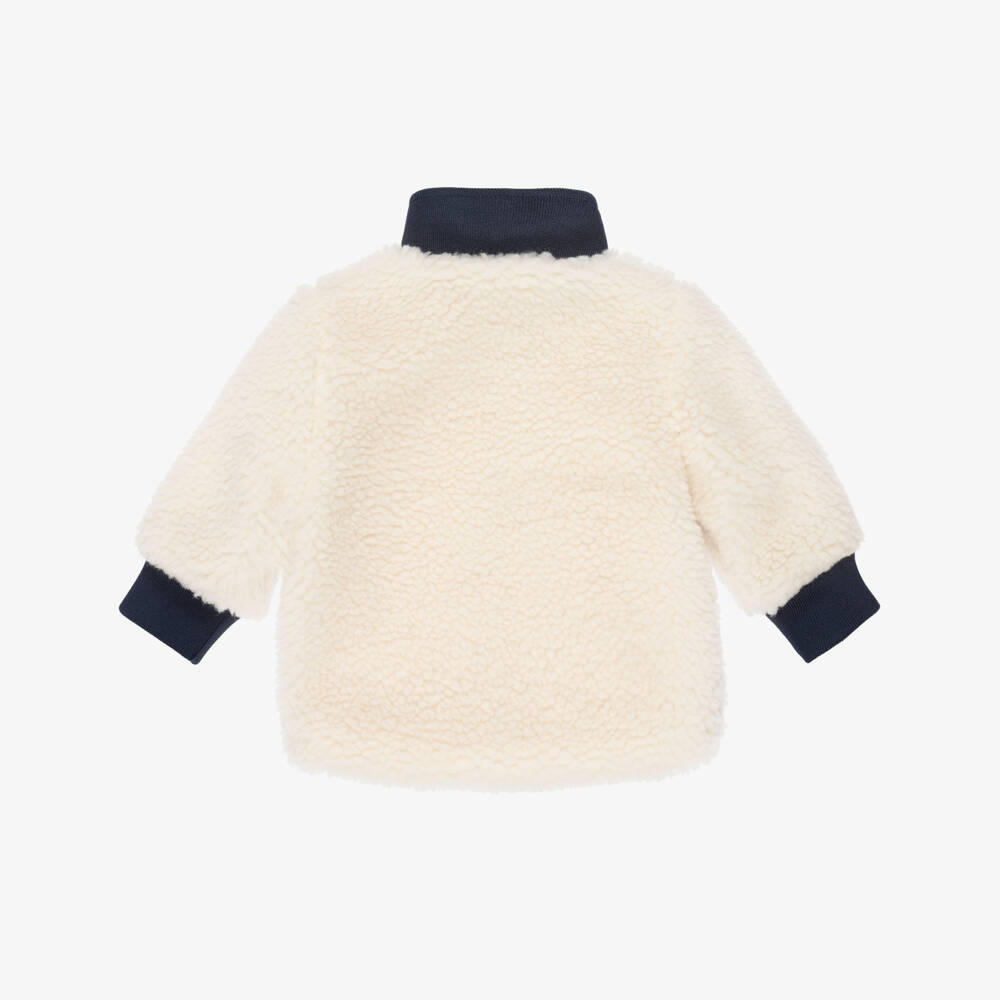 Timberland-Baby Boys Ivory Sherpa Fleece Jacket | Childrensalon