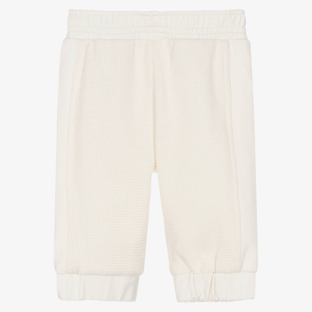 Timberland-Baby Boys Ivory Waffle Jersey Joggers | Childrensalon