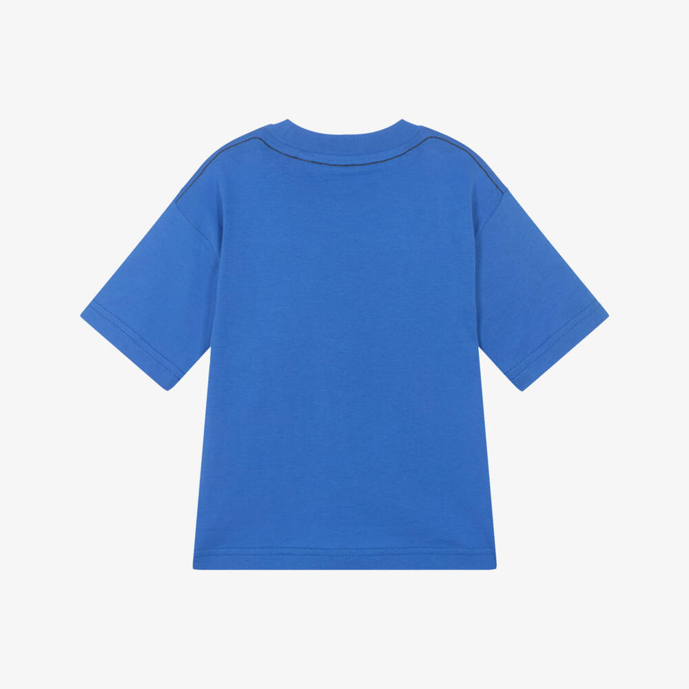 Timberland-Boys Blue Cotton Loose Fit T-Shirt | Childrensalon