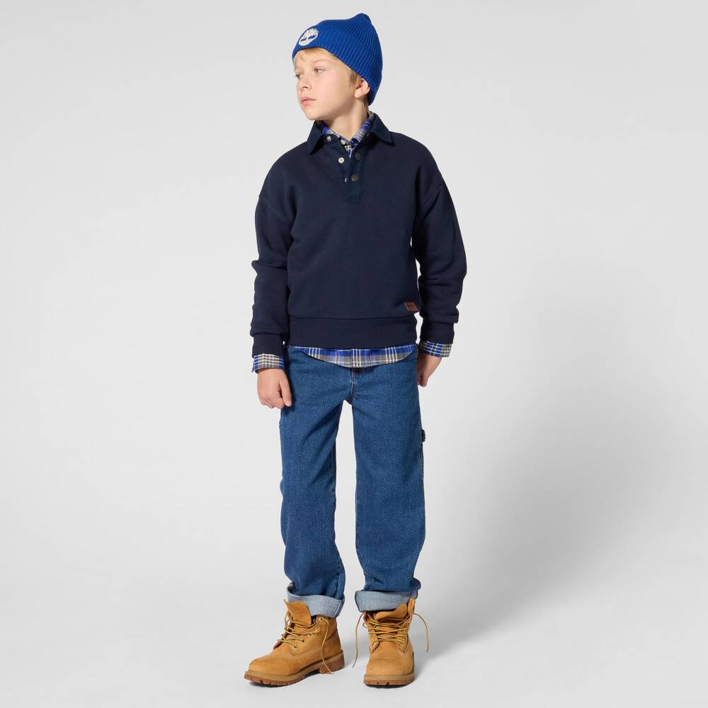 Timberland-Boys Blue Denim Carpenter Jeans | Childrensalon