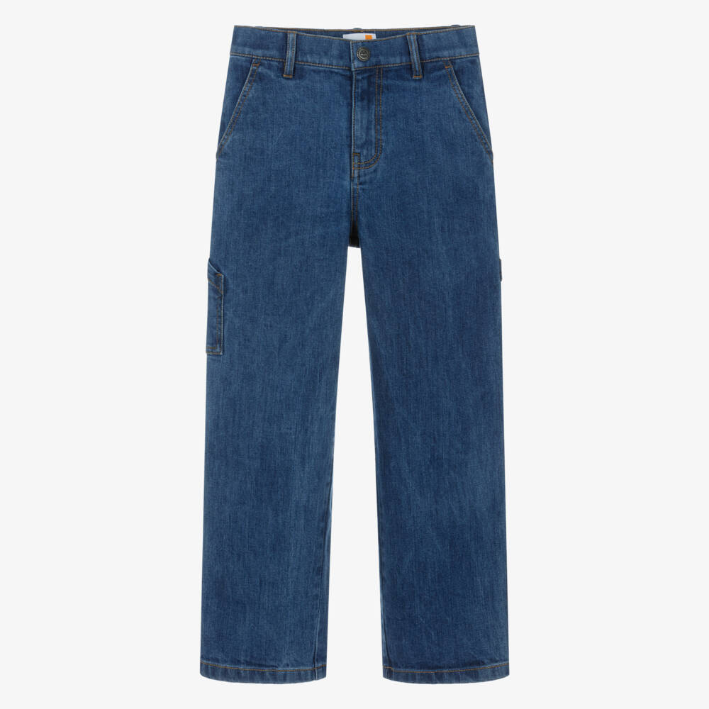 Timberland-Boys Blue Denim Carpenter Jeans | Childrensalon