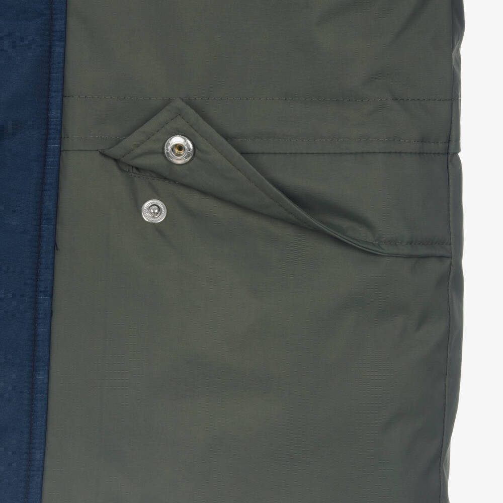 Timberland-Boys Blue & Green Water Repellent Coat | Childrensalon