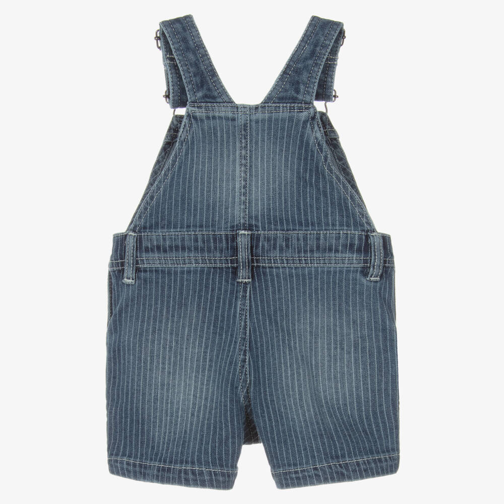 Timberland- شورت دنغري دنيم مقلم لون أزرق للأولاد | Childrensalon