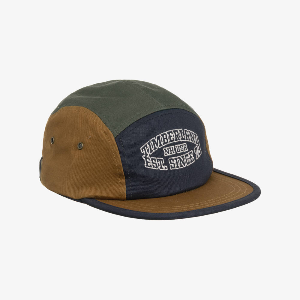 Timberland-Boys Colourblock Cotton Twill Cap with Embroidered Logo | Childrensalon