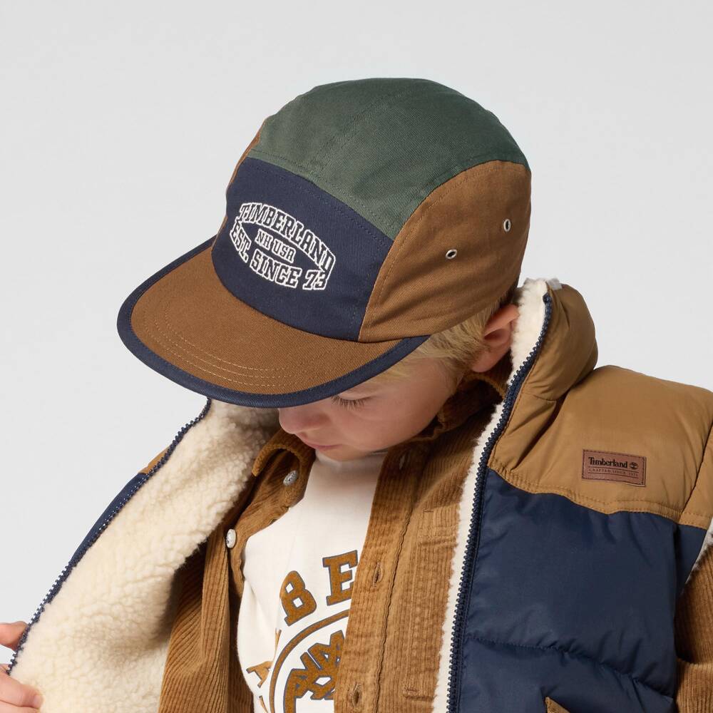 Timberland-Boys Colourblock Cotton Twill Cap with Embroidered Logo | Childrensalon