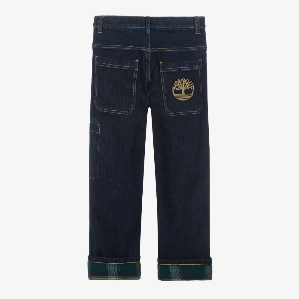 Timberland-Boys Dark Blue Denim Loose Fit Jeans | Childrensalon