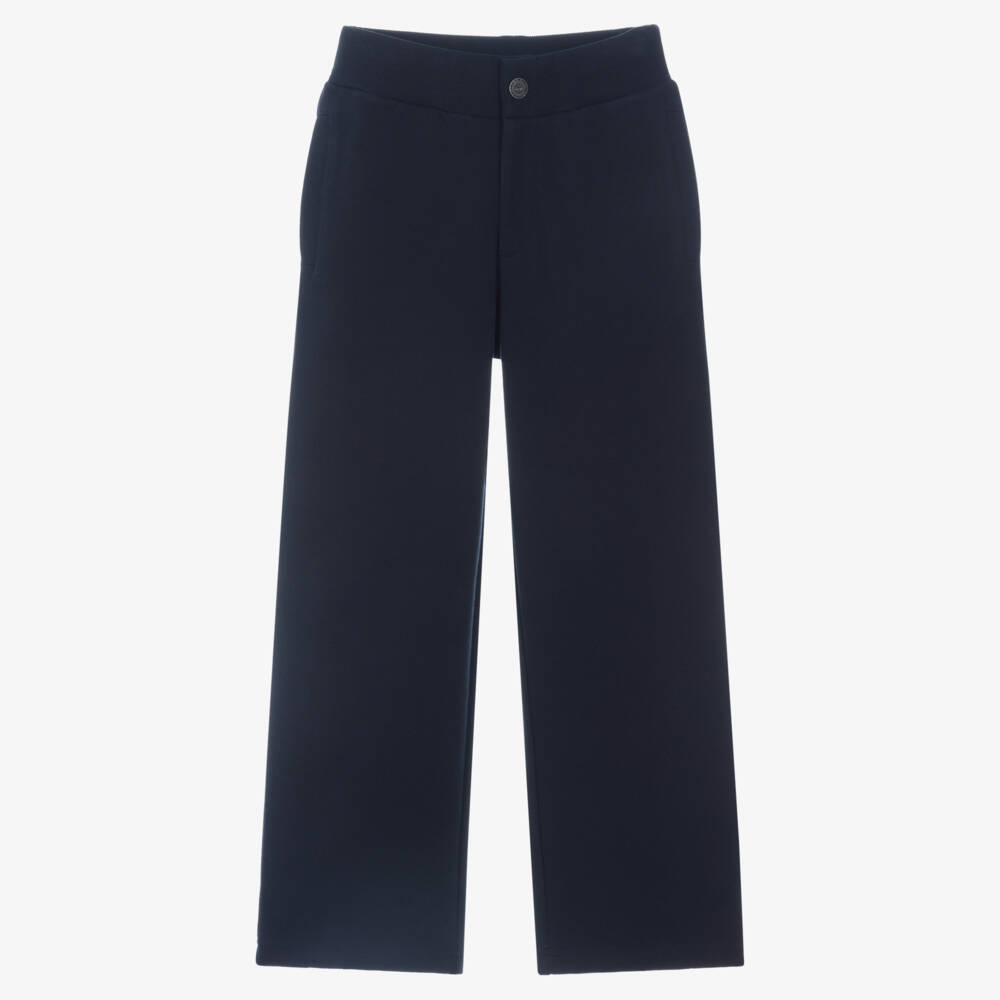 Timberland-Boys Navy Blue Cotton Piqué Trousers | Childrensalon