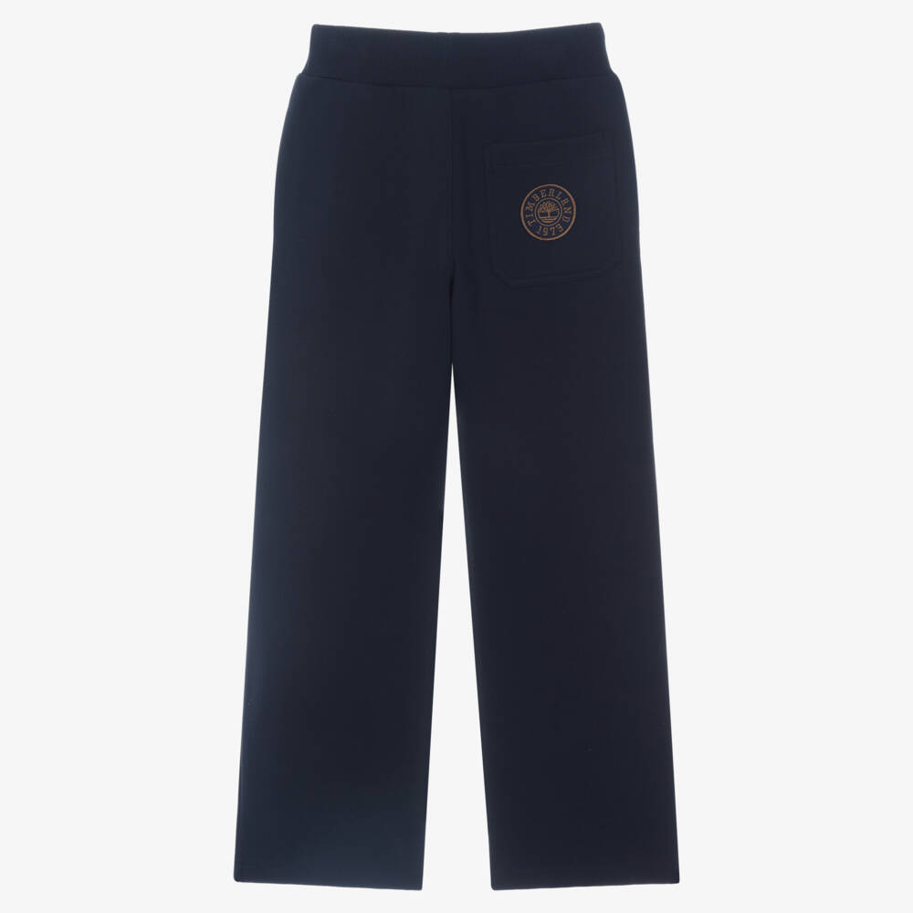 Timberland-Boys Navy Blue Cotton Piqué Trousers | Childrensalon