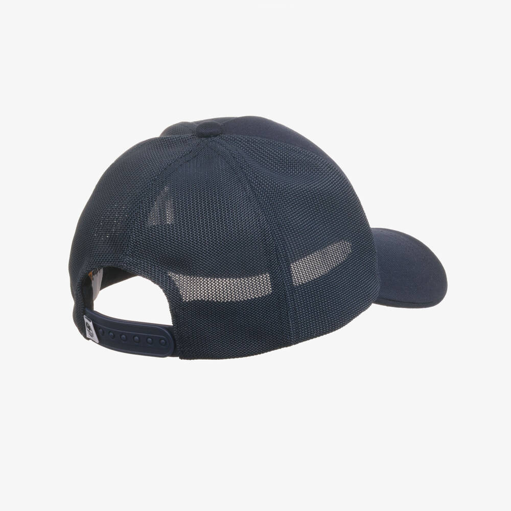 Timberland-Boys Navy Blue Cotton Twill & Mesh Baseball Cap | Childrensalon