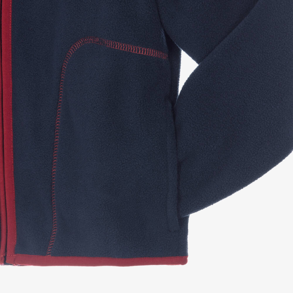 Timberland-Boys Navy Blue Fleece Colourblock Jacket | Childrensalon