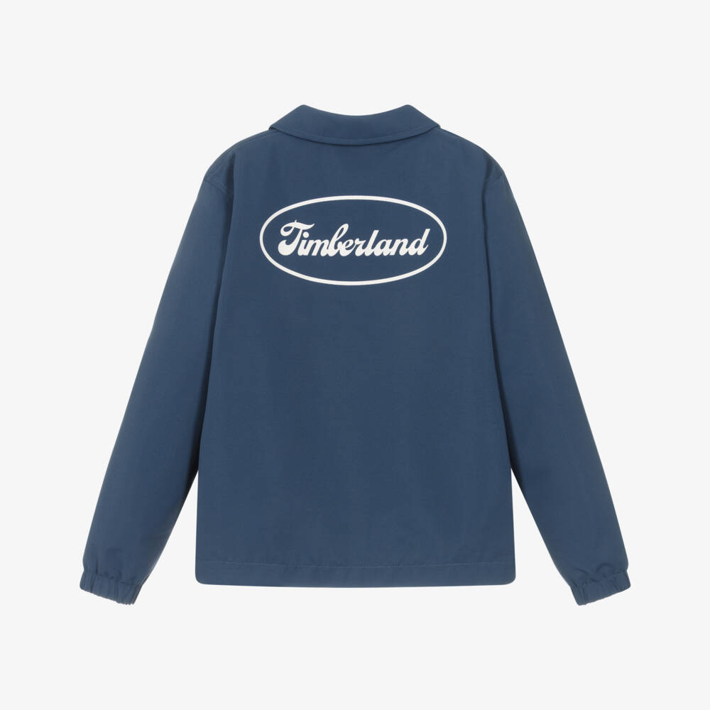 Timberland-Boys Navy Blue Lightweight Coach Jacket | Childrensalon