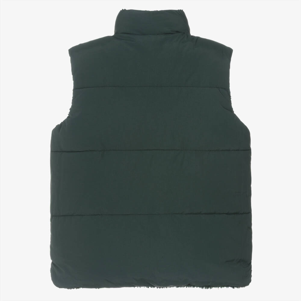 Timberland-Boys Reversible Green Padded Gilet | Childrensalon