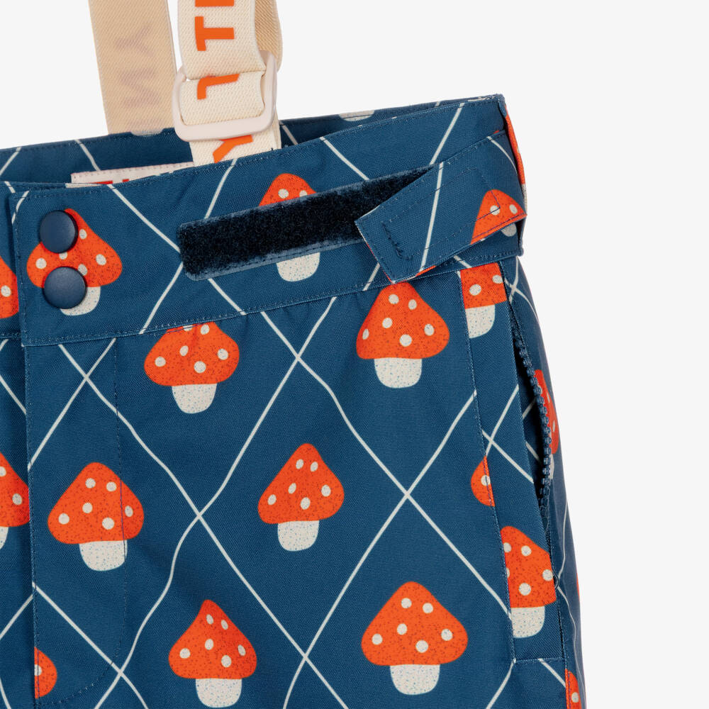 Tinycottons-Girls Blue Mushroom Print Ski Pants | Childrensalon
