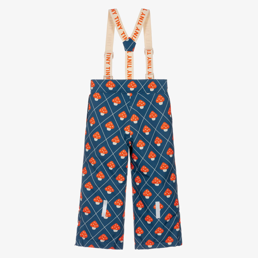 Tinycottons-Girls Blue Mushroom Print Ski Pants | Childrensalon