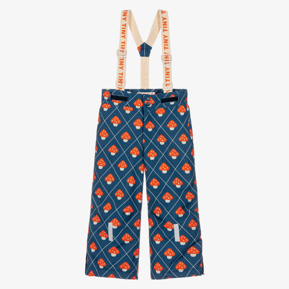 Tinycottons-Girls Blue Mushroom Print Ski Pants | Childrensalon