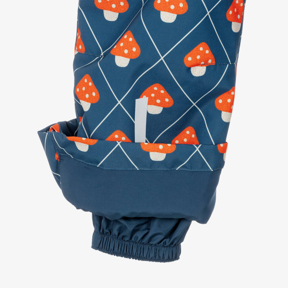 Tinycottons-Girls Blue Mushroom Print Ski Pants | Childrensalon