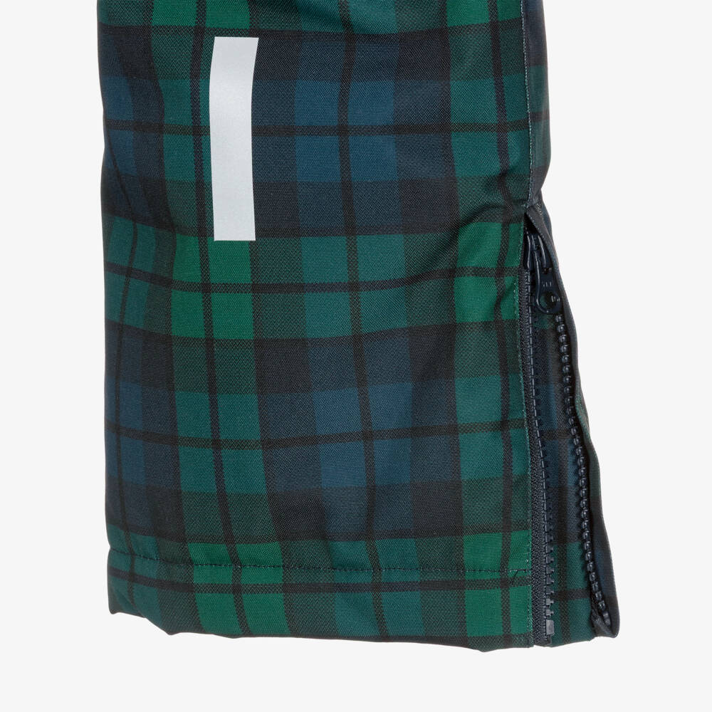 Tinycottons-Girls Green & Blue Tartan Check Ski Pants | Childrensalon