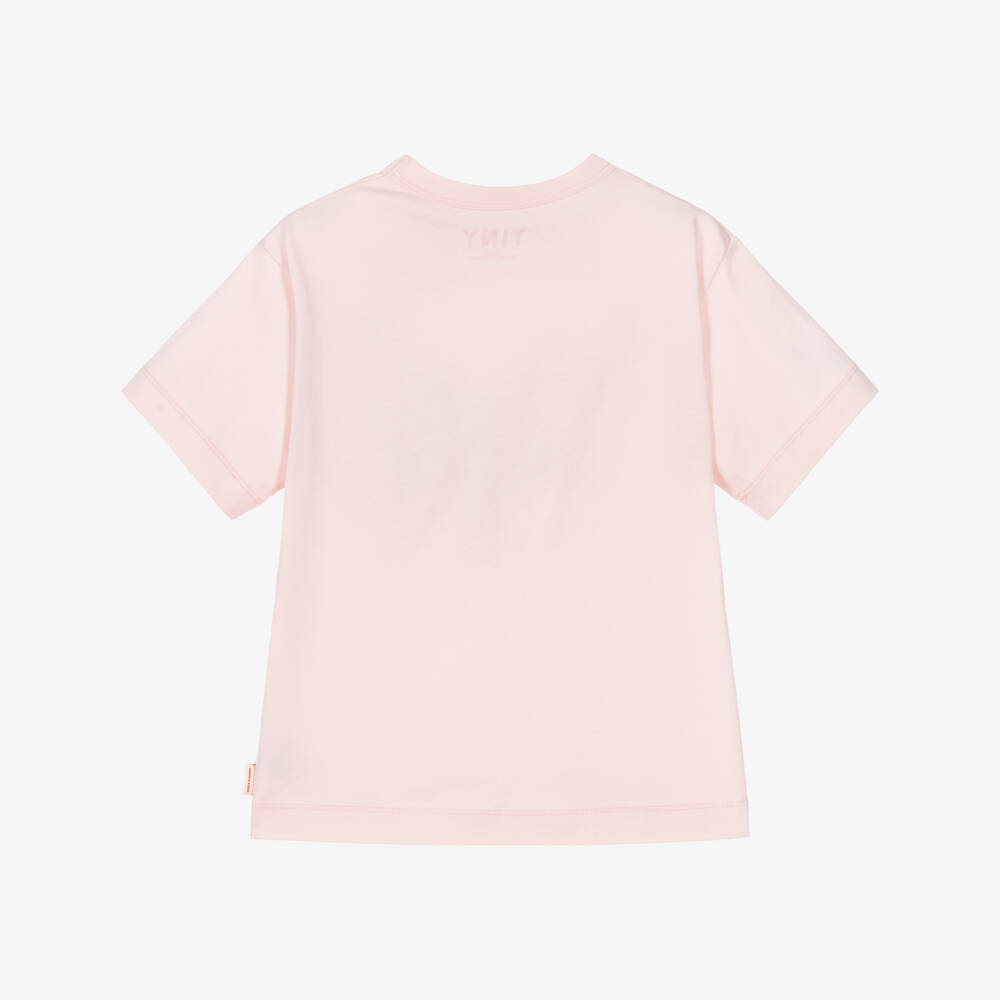Tinycottons-Girls Pink Organic Cotton Graphic Print T-Shirt | Childrensalon
