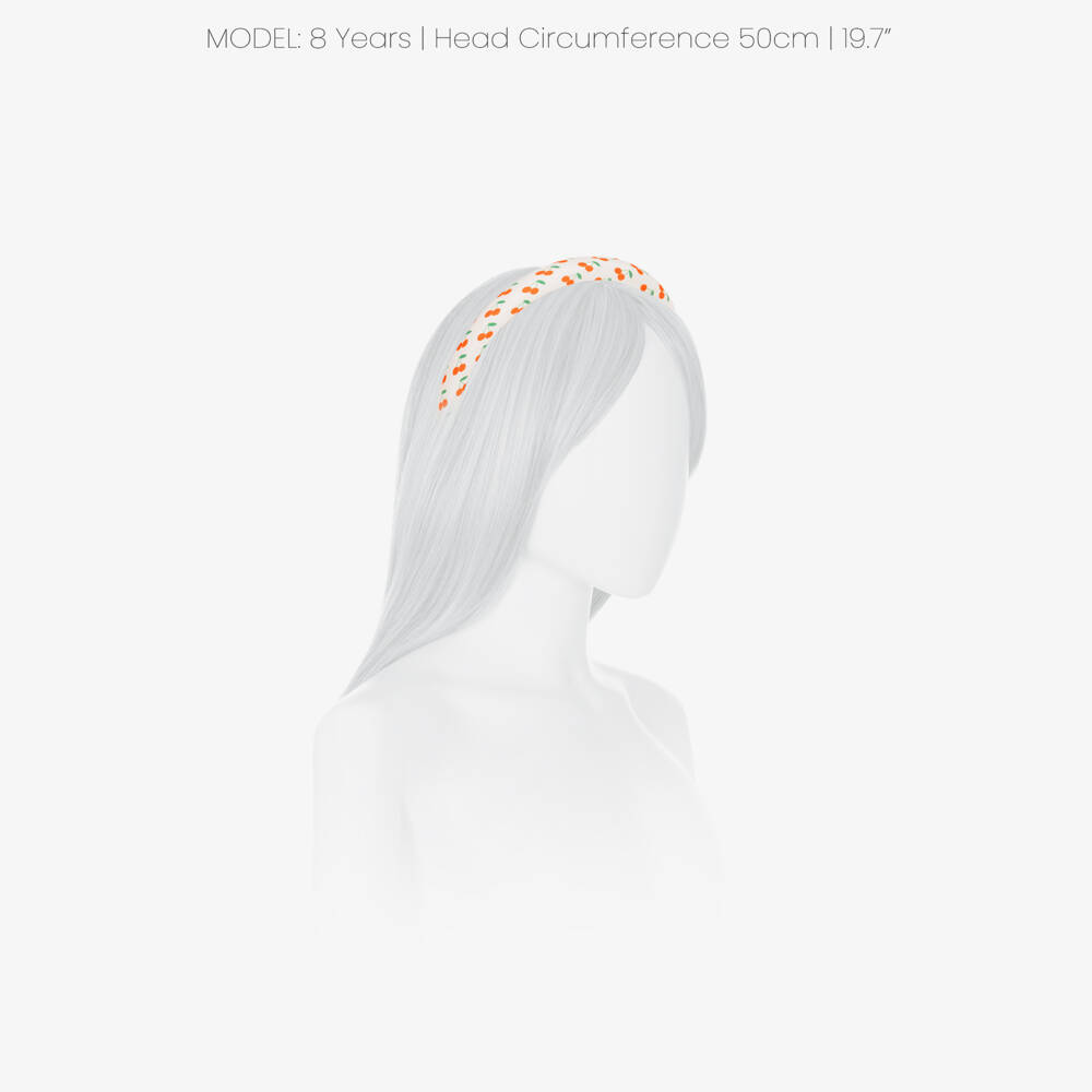 Tinycottons-Girls White Cotton Hairband with Cherries | Childrensalon