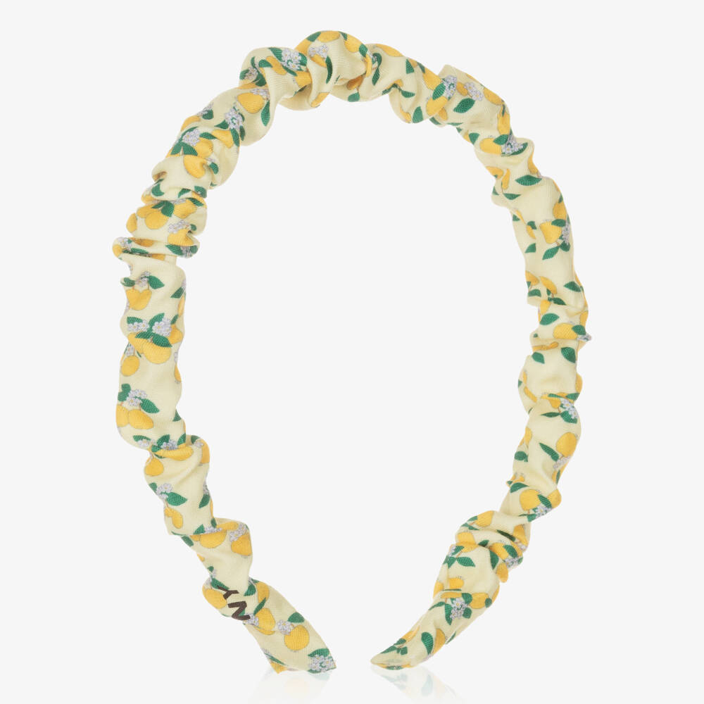 Tinycottons-Girls Yellow Orange Print Cotton Hairband | Childrensalon