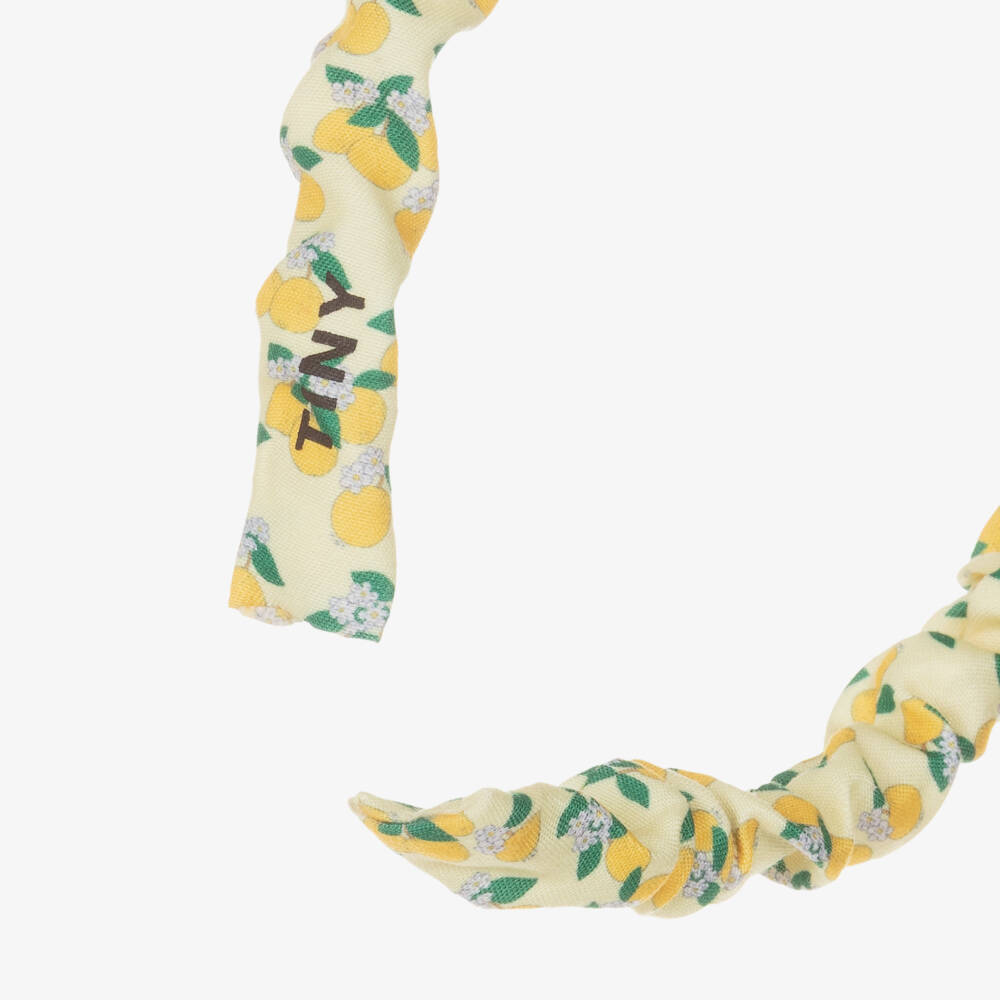 Tinycottons-Girls Yellow Orange Print Cotton Hairband | Childrensalon