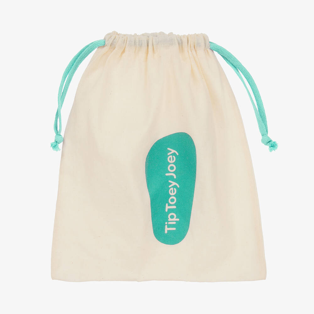 Tip Toey Joey-Beige Leather Velcro Trainers | Childrensalon