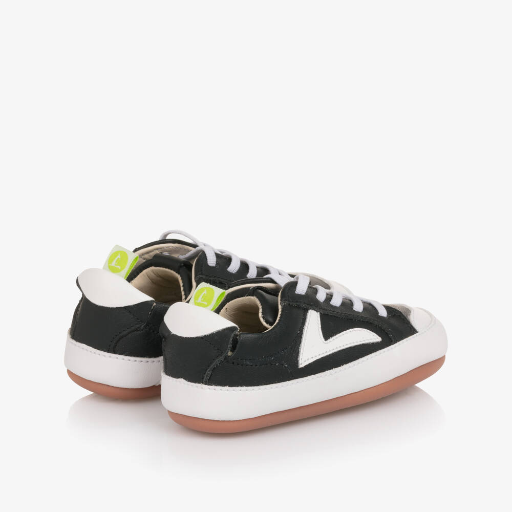 Tip Toey Joey-حذاء رياضي جلد لمرحلة بدء المشي لون أسود | Childrensalon