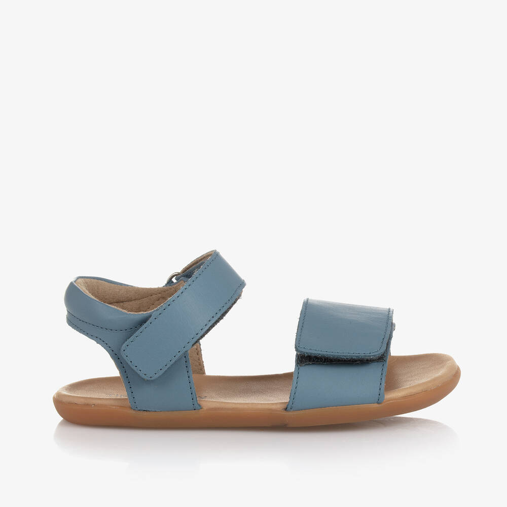 Tip Toey Joey-Синие кожаные сандалии | Childrensalon