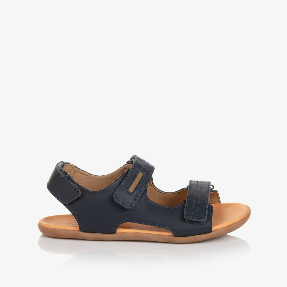 Tip Toey Joey-صندل جلد لون كحلي للأولاد | Childrensalon