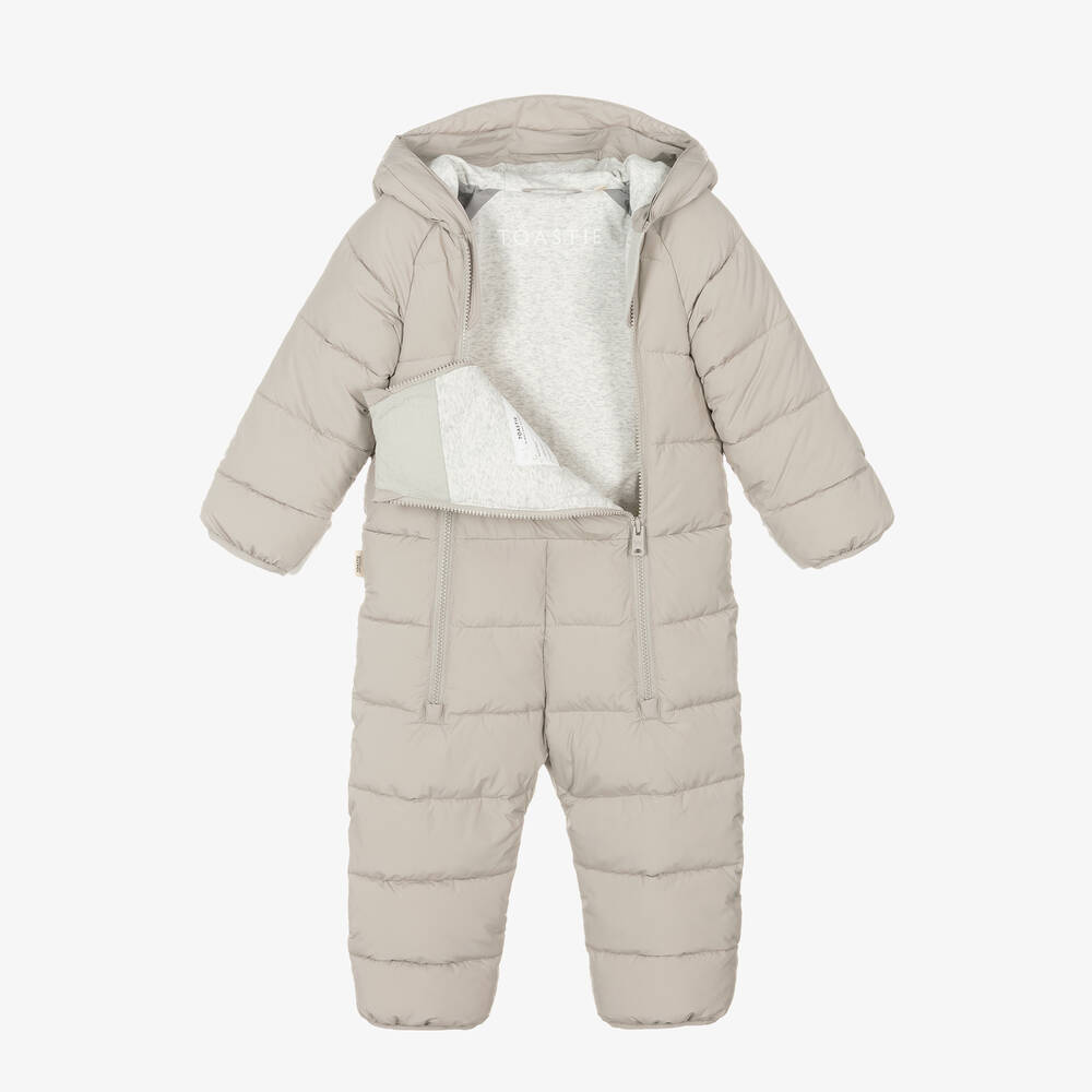 Töastie-Beige Padded Snowsuit | Childrensalon