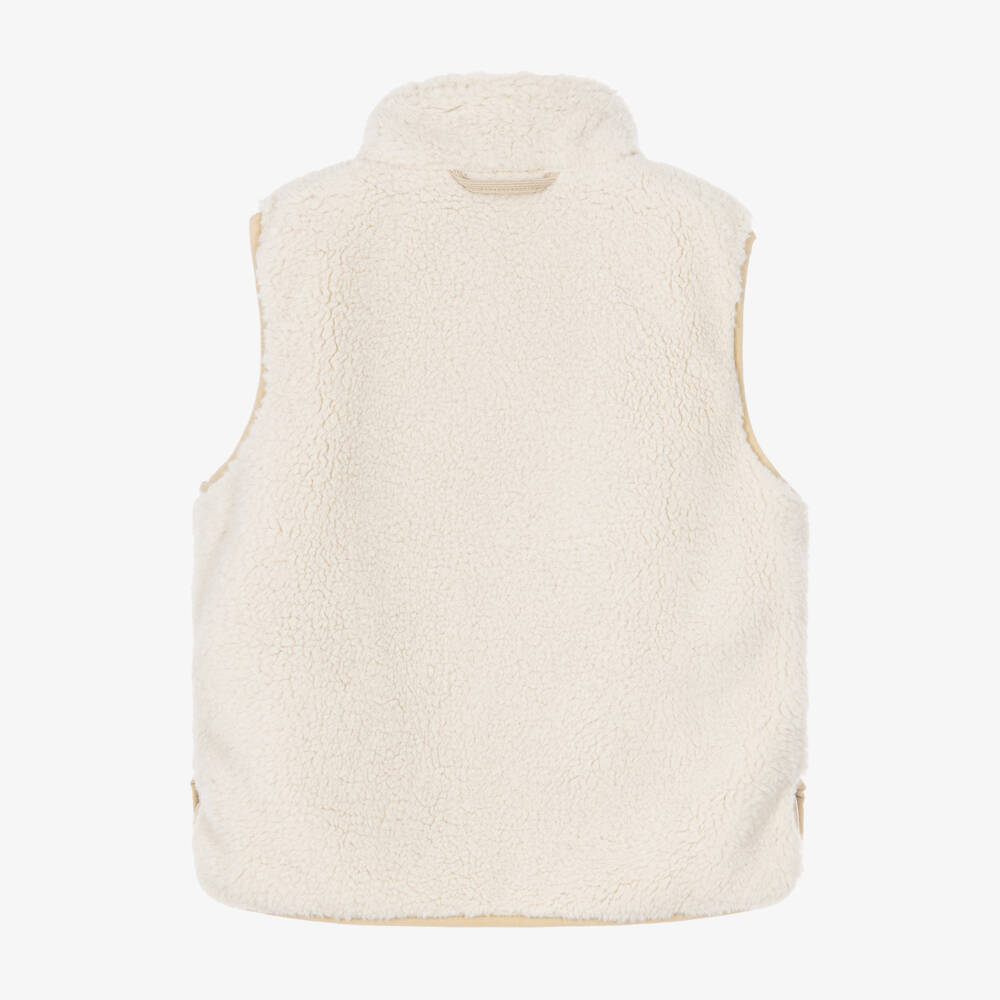 Töastie-Beige Sherpa Modular Gilet | Childrensalon