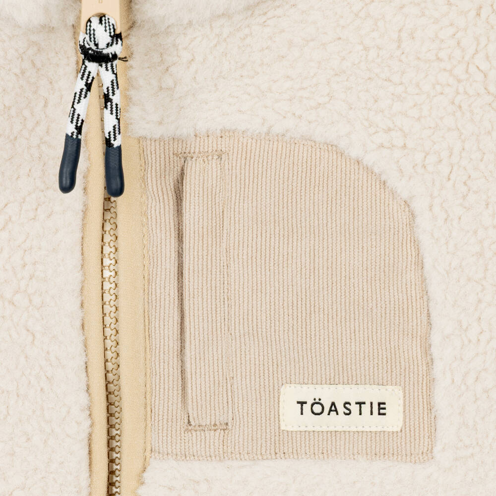 Töastie-Beige Sherpa Modular Gilet | Childrensalon