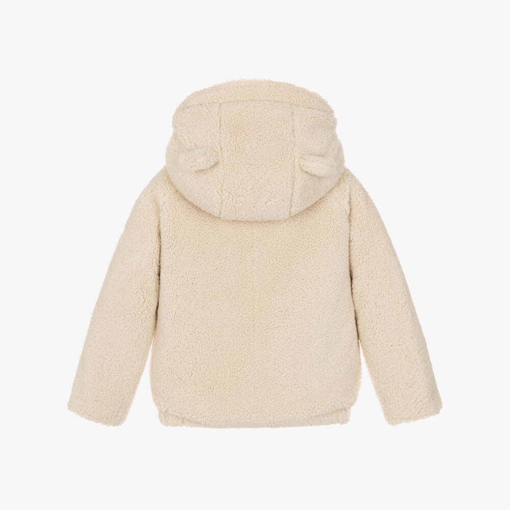 Töastie-Berry Pink & Sherpa Fleece Reversible Puffer Jacket | Childrensalon