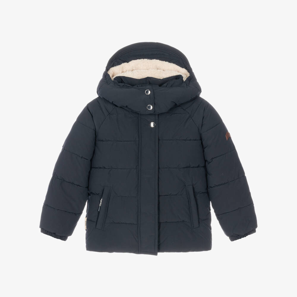 Töastie-Dark Navy Blue Lunar Puffer Jacket | Childrensalon