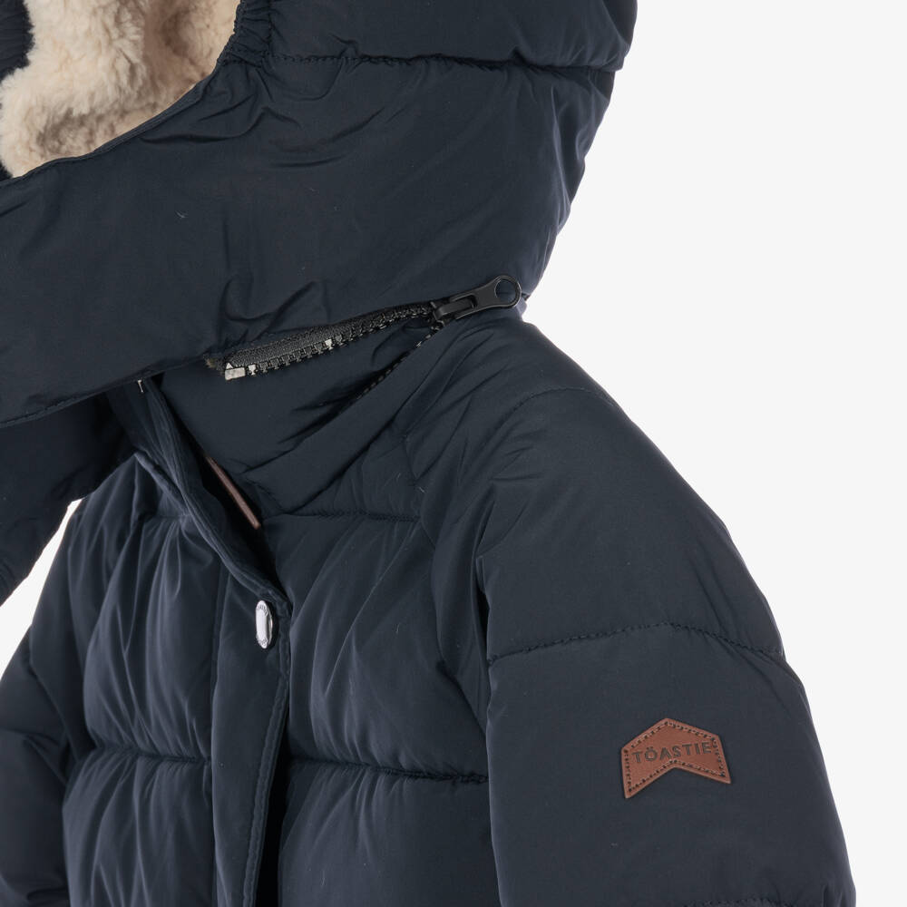 Töastie-Dark Navy Blue Lunar Puffer Jacket | Childrensalon